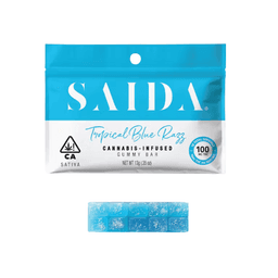 Gummies-Saida-Tropical Blue Razz Gummy Bar-image-1