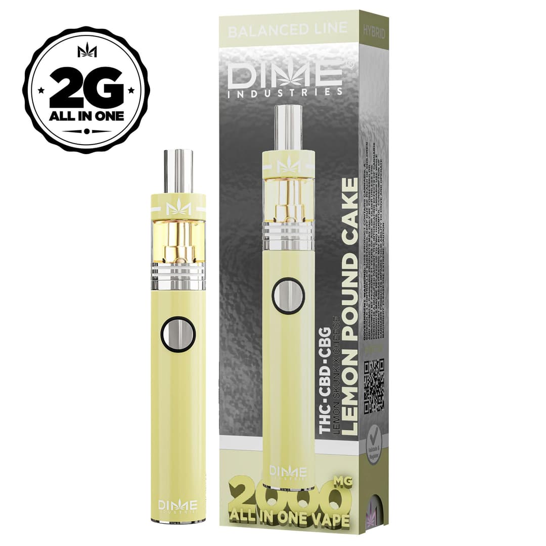 All-in-One-Dime Industries-Lemon Poundcake 1:1:1 THC CBD CBG AIO