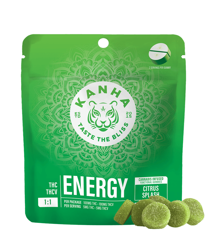 Citrus Splash 1:1 THC THCV Energy Gummies