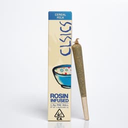 Single Solventless Rosin Pre-Roll-CLSICS-Cereal Milk Rosin Infused Preroll-image-1
